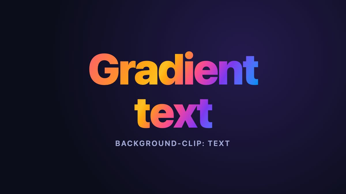 CSS Gradient Text Effect