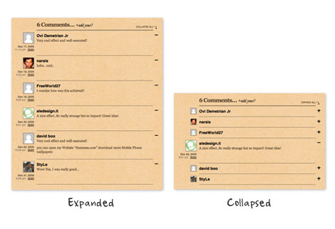 animated comment list