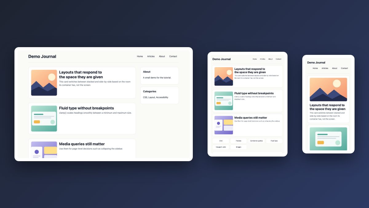 Responsive Design with CSS Media and Container Queries